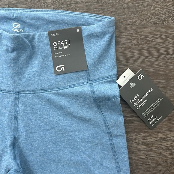 Blue GapFit Leggings with cross ankle ties - Picture 2 of 2